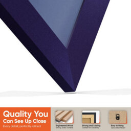 "30X17"" Purple Modern Vinyl Record Frame With Blue Mount For 12 Inch Lp Album Cover & Disc - Ak Frames" - thumbnail 3