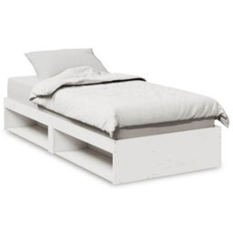 Berkfield Stylish Day Bed Without Mattress White 90X200 Cm Solid Wood Pine - thumbnail 1