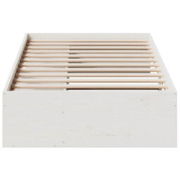 Berkfield Stylish Day Bed Without Mattress White 90X200 Cm Solid Wood Pine - thumbnail 5