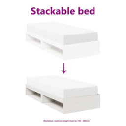 Berkfield Stylish Day Bed Without Mattress White 90X200 Cm Solid Wood Pine - thumbnail 8