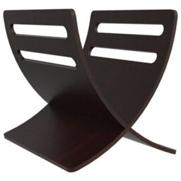 Berkfield Elegant Wooden Magazine Rack Floor Standing Brown