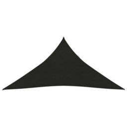 Berkfield Sunshade Sail 160 G/m2 Black 5X5X5 M Hdpe - thumbnail 2