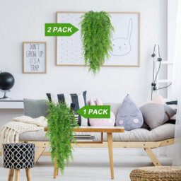 Artificial Hanging Plants Fern Vine, Fake Hanging Ivy Leaf Decoration For Indoor And Outdoor Use, Greenery Decor, 2Pcs - thumbnail 4