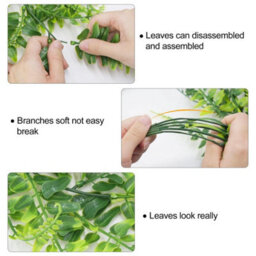 Artificial Hanging Plants Fern Vine, Fake Hanging Ivy Leaf Decoration For Indoor And Outdoor Use, Greenery Decor, 2Pcs - thumbnail 3