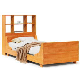 Berkfield Bookcase Bed Without Mattress Wax Brown 75X190 Cm Small Single Solid Wood - thumbnail 2
