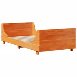 Berkfield Bookcase Bed Without Mattress Wax Brown 75X190 Cm Small Single Solid Wood - thumbnail 5