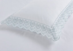 Rapport Home Elise Embroidered Floral Duvet Cover Set With Pillowcases Included (White) - thumbnail 2