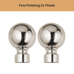 Moonlight Bedding Extendable Metal Curtain Pole With Ball Finials - Adjustable Plain Curtain Rod (Brushed Silver, 63 - 118 Inches) - thumbnail 6