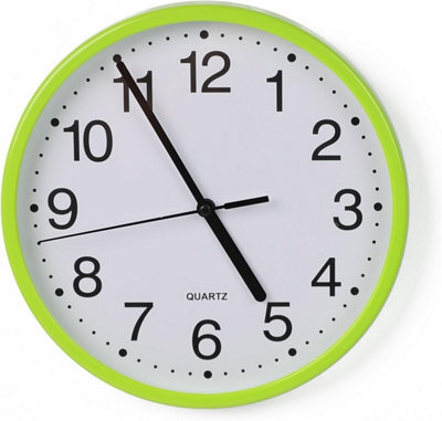 Divchi Wall Clock Silent & Non-Ticking Modern Battery Operated Digital Quiet Sweep Office Home School Kitchen Decor Clocks Green - image 1