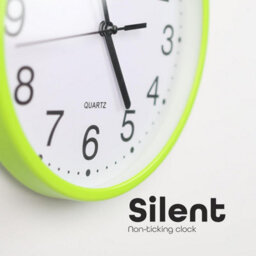 Divchi Wall Clock Silent & Non-Ticking Modern Battery Operated Digital Quiet Sweep Office Home School Kitchen Decor Clocks Green - thumbnail 3