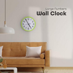 Divchi Wall Clock Silent & Non-Ticking Modern Battery Operated Digital Quiet Sweep Office Home School Kitchen Decor Clocks Green - thumbnail 2