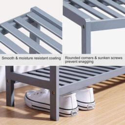 3-Tier Wooden Shoe Rack, Stores Up To 12 Pairs, Ideal For Hallways, Living Rooms, And Bedrooms - thumbnail 6