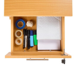 3 Drawer Lockable Mobile Filing Cabinet Under Desk Pedestal - thumbnail 5