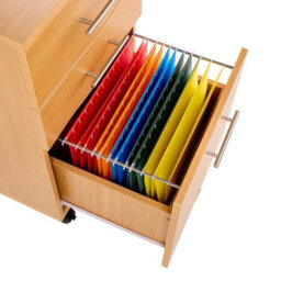 3 Drawer Lockable Mobile Filing Cabinet Under Desk Pedestal - thumbnail 4