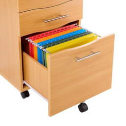 3 Drawer Lockable Mobile Filing Cabinet Under Desk Pedestal - thumbnail 2