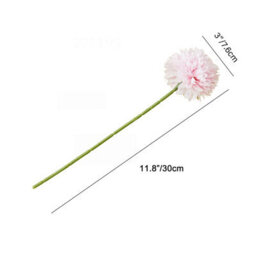 Amorly 18Pcs Artificial Pure Pink Ball Chrysanthemum Flowers Artificial Mums Flowers For Home Table Centerpiece Decor Silk Flowers - thumbnail 2