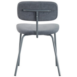 Mof Modern Upholstered Dining Chairs Set Of 2 Fabric Padded Seat With Metal Legs (Grey X2) - thumbnail 6