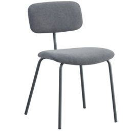 Mof Modern Upholstered Dining Chairs Set Of 2 Fabric Padded Seat With Metal Legs (Grey X2) - thumbnail 5