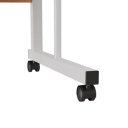 Living And Home White Maple Wood Home Height Adjustable Movable Bedside Table 60Cm W X 40Cm D - thumbnail 7