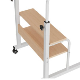 Living And Home White Maple Wood Home Height Adjustable Movable Bedside Table 60Cm W X 40Cm D - thumbnail 5