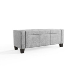 Velvet Ottoman Storage Bench Window Seat Box Bedroom Living