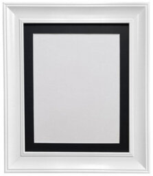 Frames By Post Scandi Vintage White Frame With Black Mount For Image Size 8 X 6 Inch - thumbnail 1