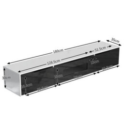 HomeTouch High Gloss Floating Black Tv Stand Unit With Colour Changing Led Lights Tv Console Table For Living Room Cabinet - thumbnail 8