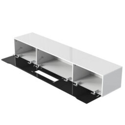 HomeTouch High Gloss Floating Black Tv Stand Unit With Colour Changing Led Lights Tv Console Table For Living Room Cabinet - thumbnail 9