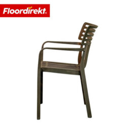 Floordirekt 6 Pack Stackable Garden Chairs Weather Resistant Uv Protected Patio Balcony Dining Set Anthracite 60 X 51 Cm - thumbnail 6