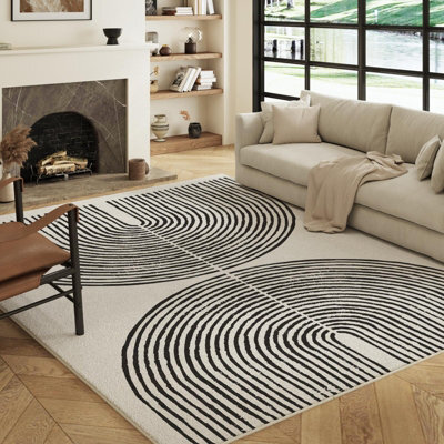 Decoranddecor Living Room Rugs, Washable Area Rugs, 120X170Cm, Non-Slip, Pet Friendly, Low Pile, Modern Rug - Brayen - image 1