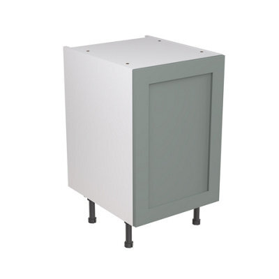 Kitchen Kit Sage Green Matt Shaker Door Base Unit Cabinet Soft Close Drawers Flatpack - 500X870mm - image 1