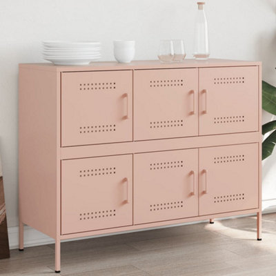 Berkfield Sideboard Pink 100.5X39X79 Cm Steel - image 1