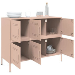Berkfield Sideboard Pink 100.5X39X79 Cm Steel - thumbnail 5