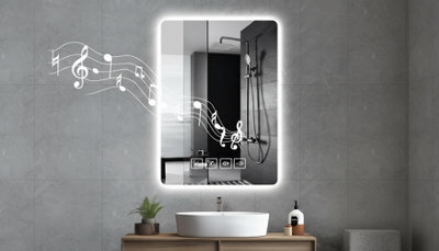 500 X 700 mm Led Bluetooth Wall Mounted Bathroom Mirror - image 1