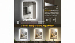 500 X 700 mm Led Bluetooth Wall Mounted Bathroom Mirror - thumbnail 2