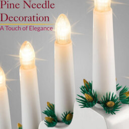 Christmas Candle Bridge 7 Led Battery Operated Wooden Xmas Decoration With 6 Hour Timer For Windowsill Or Table Display - White - thumbnail 2