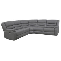 Furniture in Fashion Sorreno Bonded Leather Recliner Corner Sofa In Dark Grey - thumbnail 5