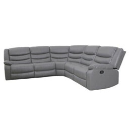 Furniture in Fashion Sorreno Bonded Leather Recliner Corner Sofa In Dark Grey - thumbnail 6