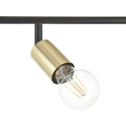 First Choice Lighting Journey - Matt Black & Gold 4 Way Adjustable Ceiling Spotlight - thumbnail 2