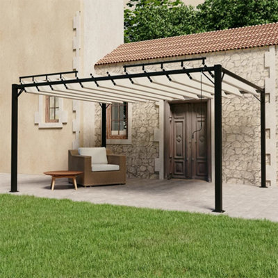 Berkfield Gazebo With Louvered Roof 3X4 M Cream Fabric And Aluminium - image 1
