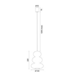 Luminosa Lighting Luminosa Orlando Slim Pendant Ceiling Light Honey Gloss Gu10 - thumbnail 9