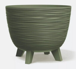 B2C Bowl Planter Plant Pot Legs Oval Flower Modern Decorative Furu Indoor Green 29Cm Width - thumbnail 1