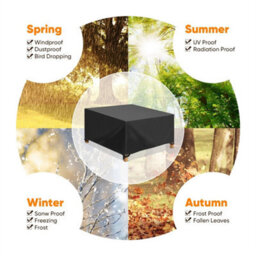 90X90X90Cm Heavy Duty Waterproof Square Garden Furniture Cover Patio Table Chair - thumbnail 4
