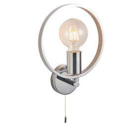 Luminosa Lighting Luminosa Merola Contemporary Designer Crystal Led Wall Light Chrome, Warm White, Ip44