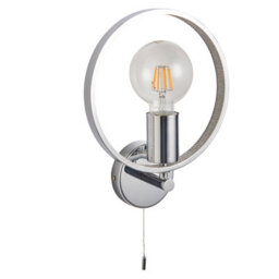 Anson Lighting Rayon Chrome With Clear Faceted Acrylic Contemporary 1 Light Bathroom Wall Light - thumbnail 2