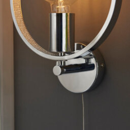 Anson Lighting Rayon Chrome With Clear Faceted Acrylic Contemporary 1 Light Bathroom Wall Light - thumbnail 9