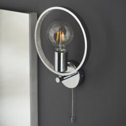 Anson Lighting Rayon Chrome With Clear Faceted Acrylic Contemporary 1 Light Bathroom Wall Light - thumbnail 4