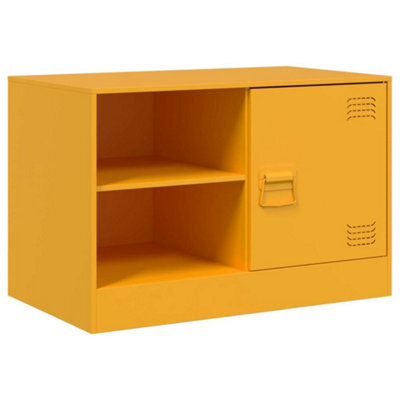 Berkfield Sturdy Tv Cabinet Mustard Yellow 67X39X44 Cm Steel - image 1