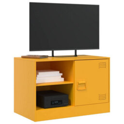 Berkfield Sturdy Tv Cabinet Mustard Yellow 67X39X44 Cm Steel - thumbnail 4