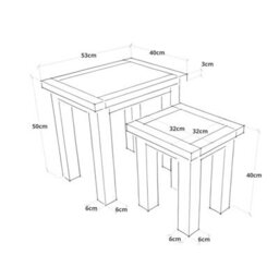 Cabinet Bits Lugo Waxed Set Of 2 Nest Of Tables - thumbnail 5
